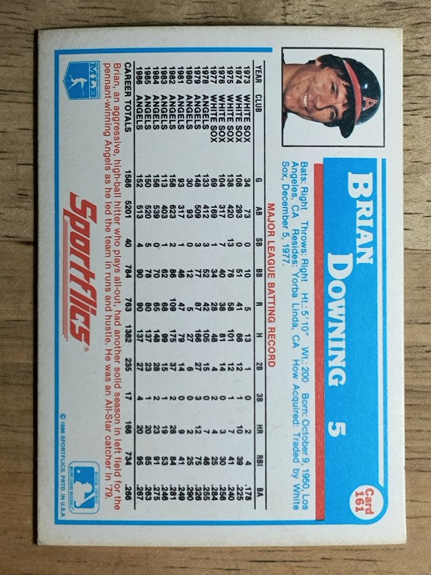 1987 Sportflics #161 Brian Downing