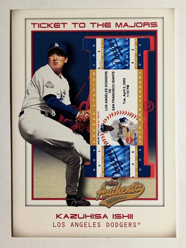 2002 Fleer Authentix #152 Kazuhisa Ishii TM RC