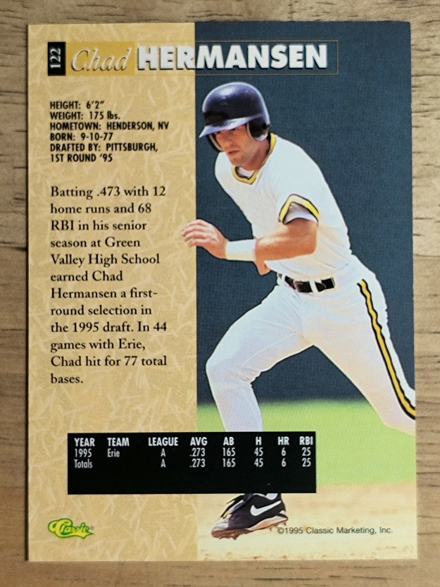 1995 Classic Five Sport #122 Chad Hermansen