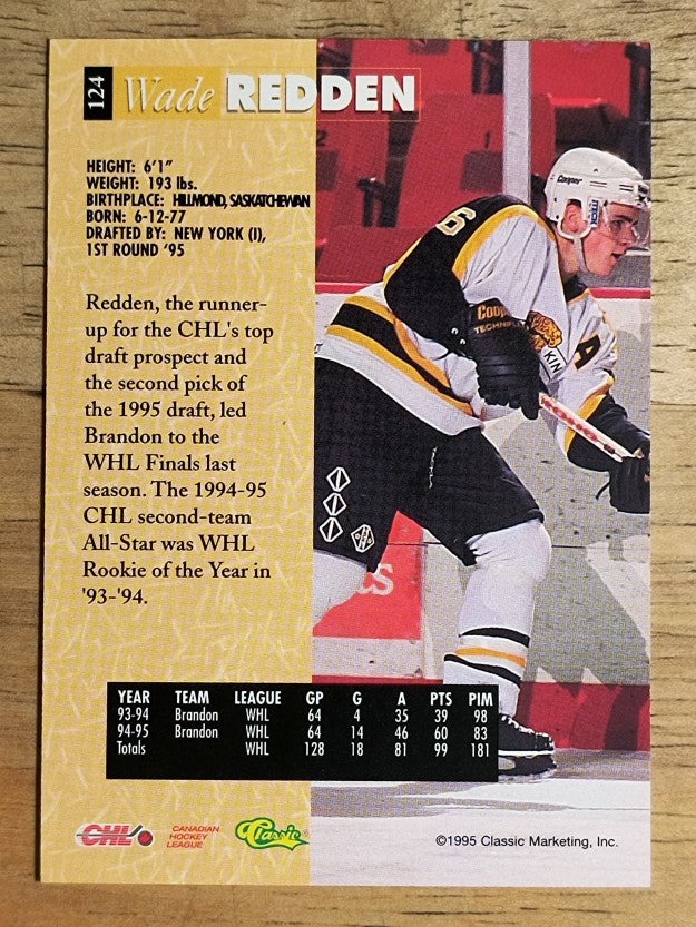 1995 Classic Five Sport #124 Wade Redden