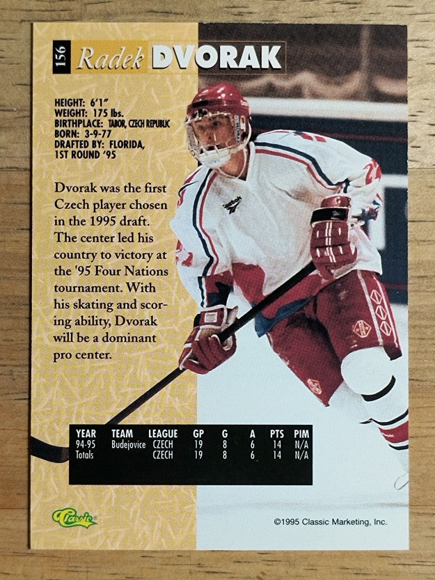 1995 Classic Five Sport #156 Radek Dvorak