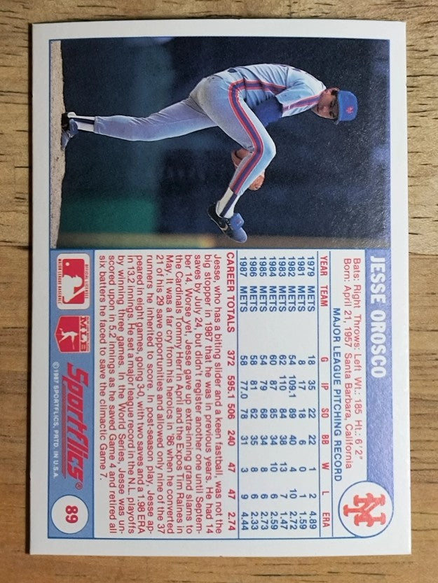 1988 Sportflics #89 Jesse Orosco