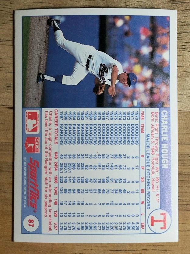 1988 Sportflics #87 Charlie Hough