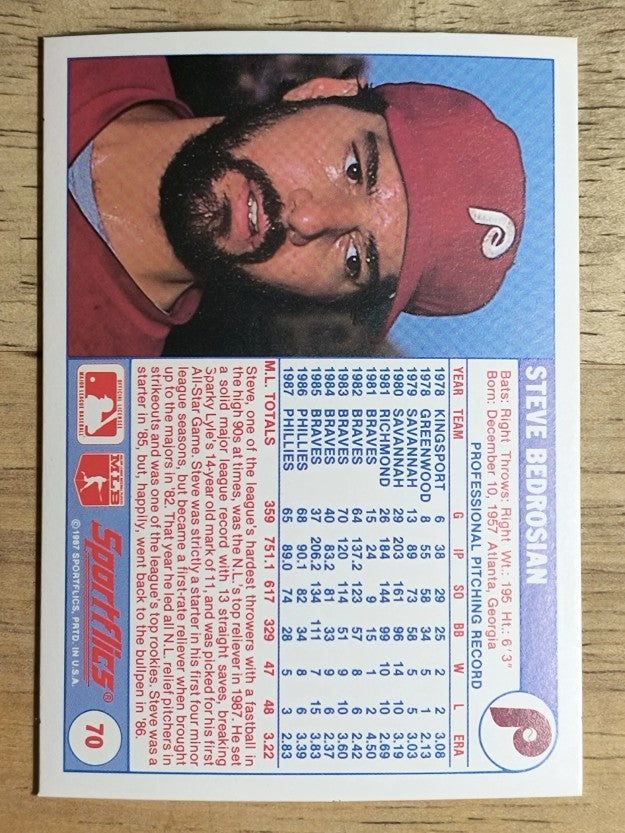 1988 Sportflics #70 Steve Bedrosian