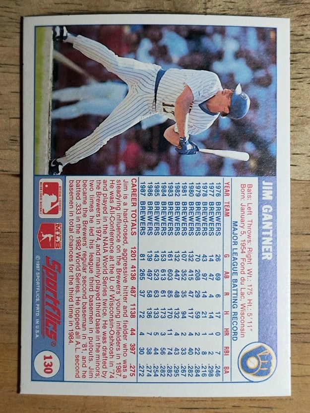1988 Sportflics #130 Jim Gantner