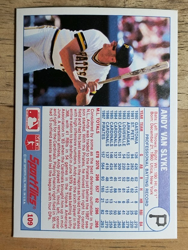 1988 Sportflics #109 Andy Van Slyke