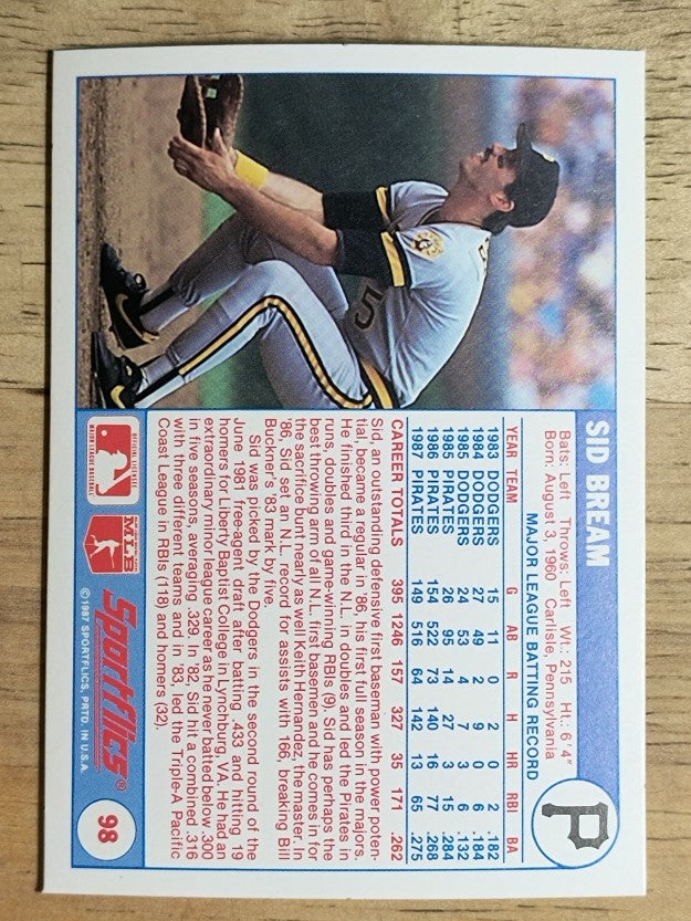 1988 Sportflics #98 Sid Bream