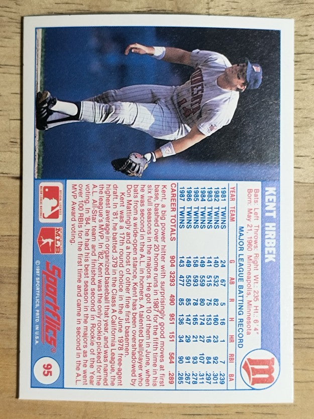 1988 Sportflics #95 Kent Hrbek