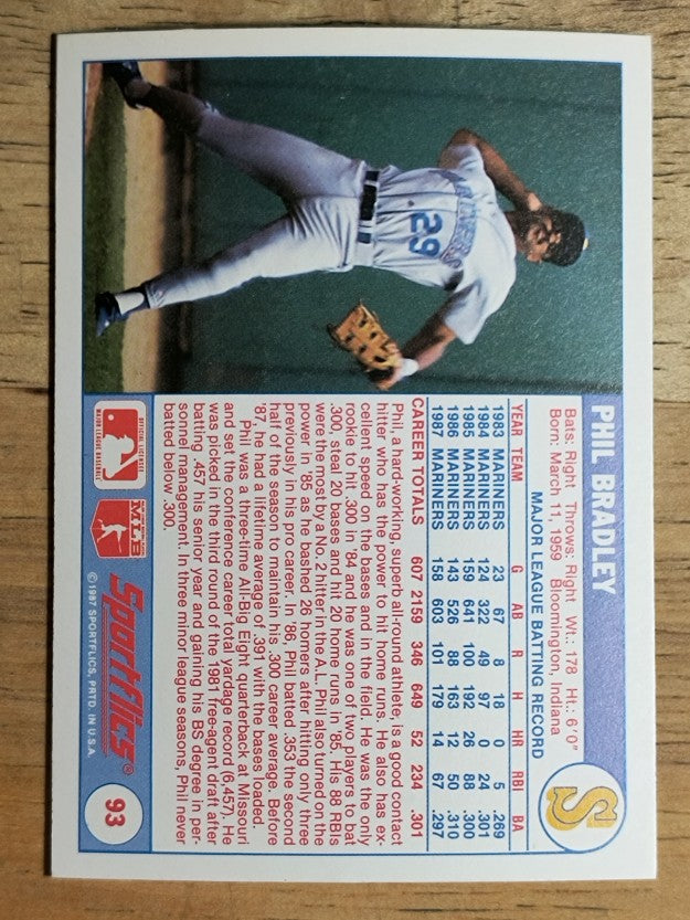 1988 Sportflics #93 Phil Bradley