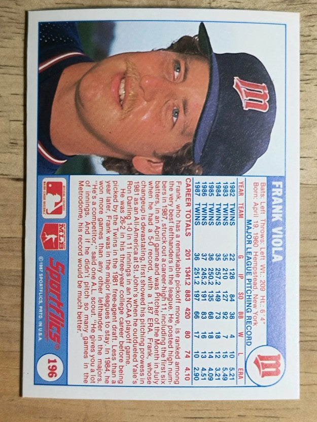 1988 Sportflics #196 Frank Viola