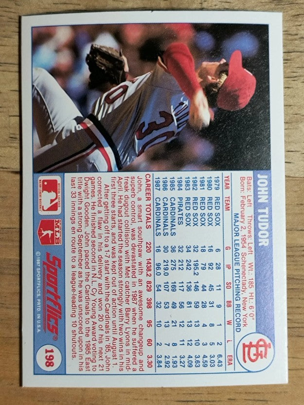 1988 Sportflics #198 John Tudor