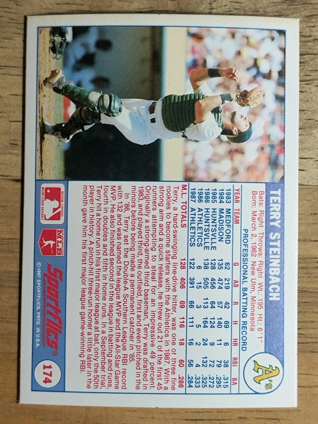 1988 Sportflics #174 Terry Steinbach