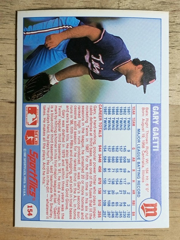 1988 Sportflics #154 Gary Gaetti