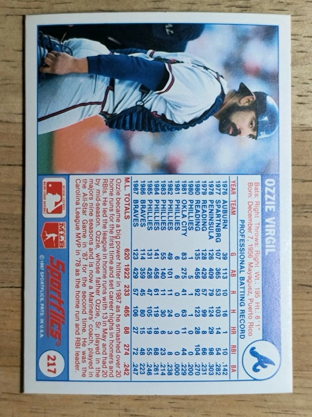 1988 Sportflics #217 Ozzie Virgil