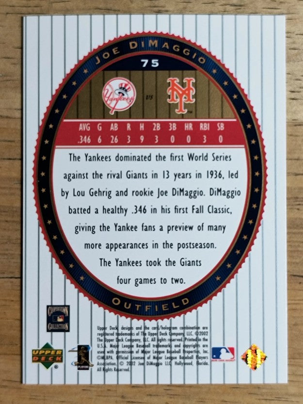 2002 Upper Deck World Series Heroes #75 Joe DiMaggio