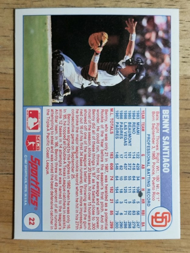 1988 Sportflics #22 Benito Santiago
