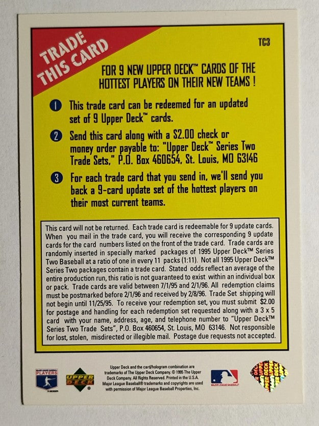 1995 Upper Deck Trade Exchange #TC3 Benito Santiago