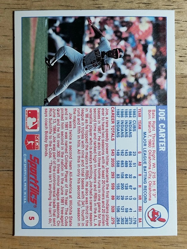 1988 Sportflics #5 Joe Carter