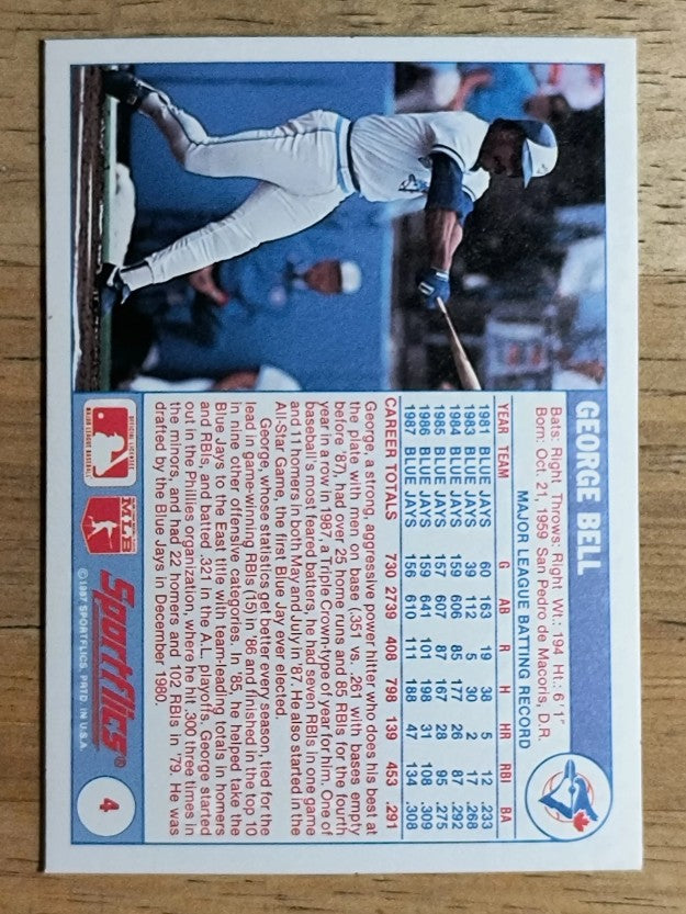1988 Sportflics #4 George Bell