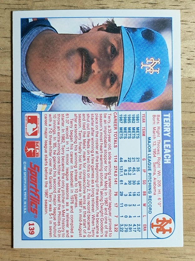 1988 Sportflics #139 Terry Leach