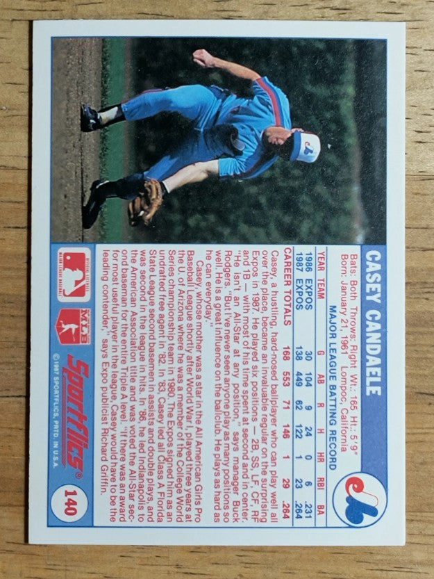 1988 Sportflics #140 Casey Candaele
