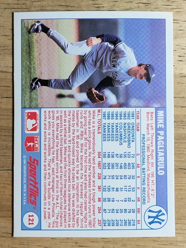 1988 Sportflics #121 Mike Pagliarulo
