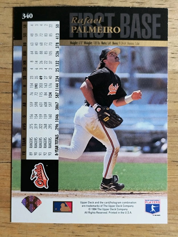 1994 Upper Deck Electric Diamond #340 Rafael Palmeiro