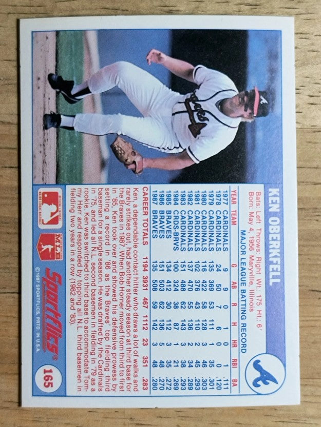 1988 Sportflics #165 Ken Oberkfell