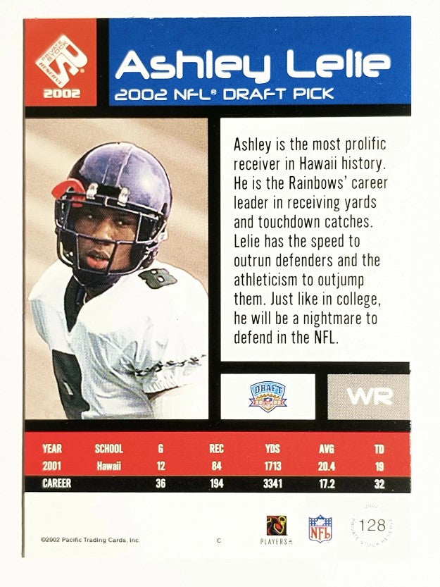 2002 Private Stock Retail #128 Ashley Lelie RC