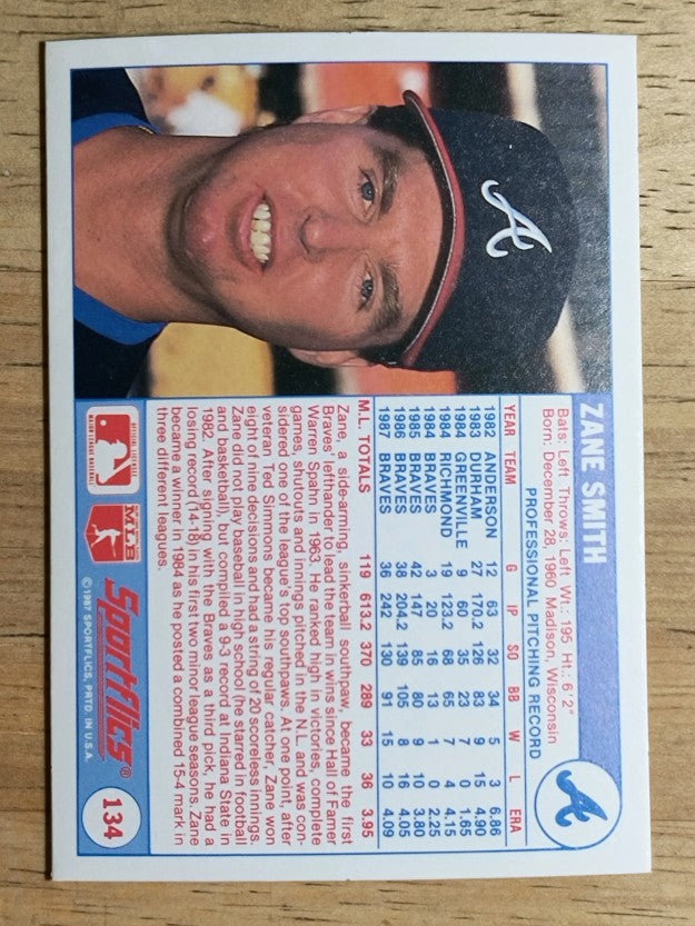 1988 Sportflics #134 Zane Smith