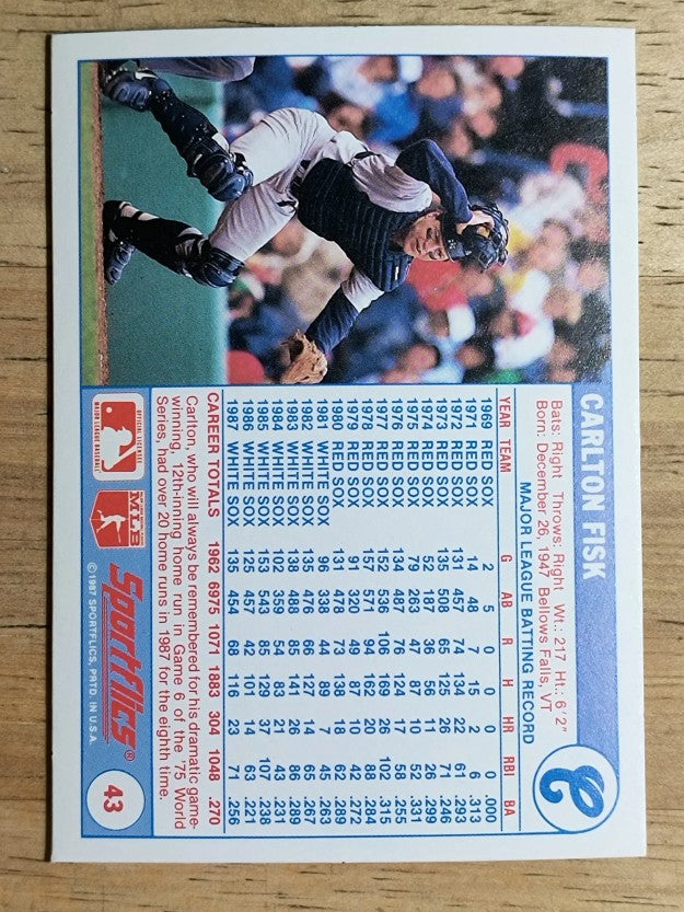 1988 Sportflics #43 Carlton Fisk