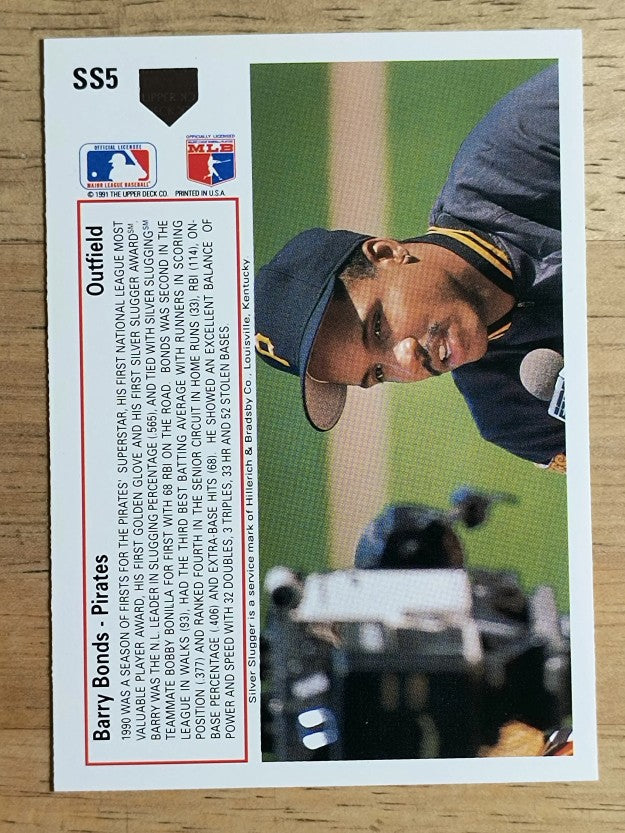 1991 Upper Deck Silver Sluggers #SS5 Barry Bonds