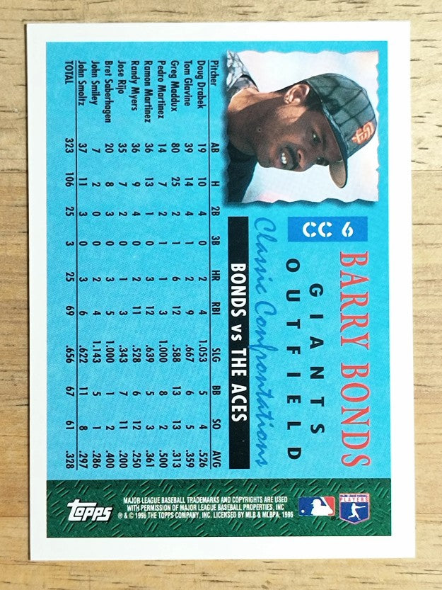 1996 Topps Classic Confrontations #CC6 Barry Bonds