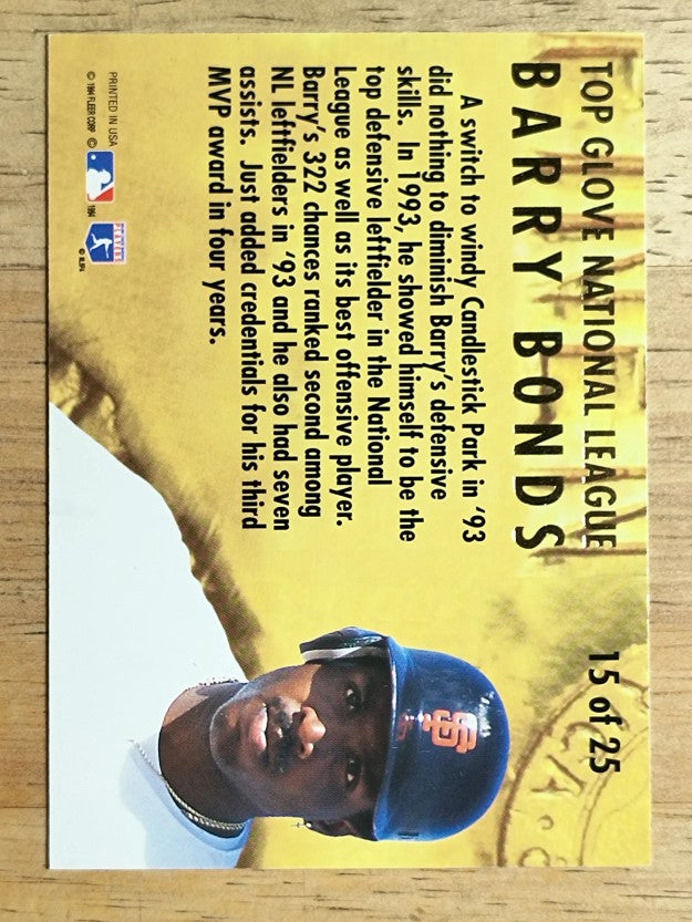 1994 Ultra Award Winners #15 Barry Bonds
