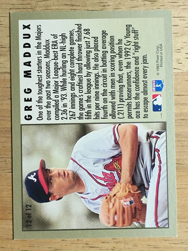 1994 Fleer League Leaders #12 Greg Maddux