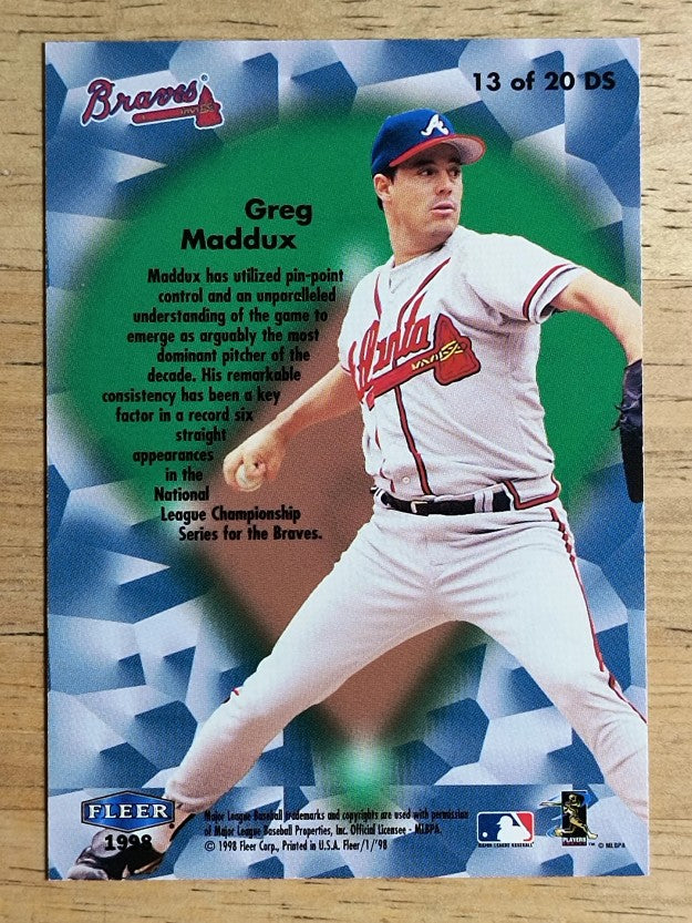 1998 Fleer Tradition Diamond Standouts #13 Greg Maddux