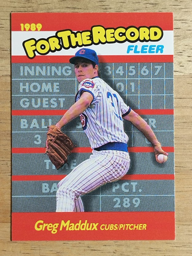 1989 Fleer For The Record #5 Greg Maddux