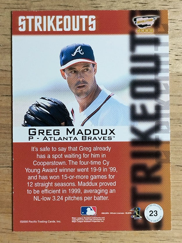2000 Revolution Triple Header #23 Greg Maddux