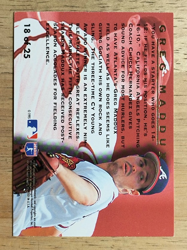 1995 Ultra Award Winners #18 Greg Maddux