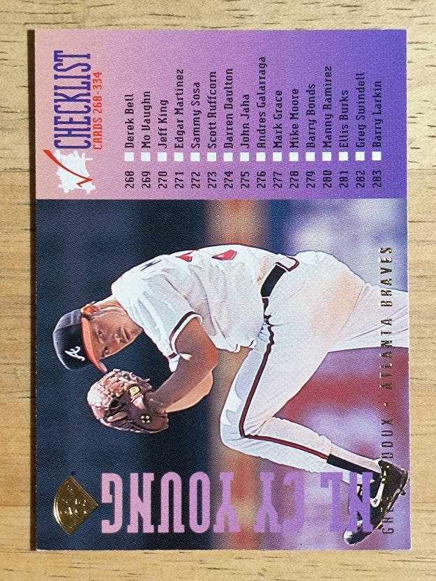 1995 Leaf Checklists #6 Greg Maddux