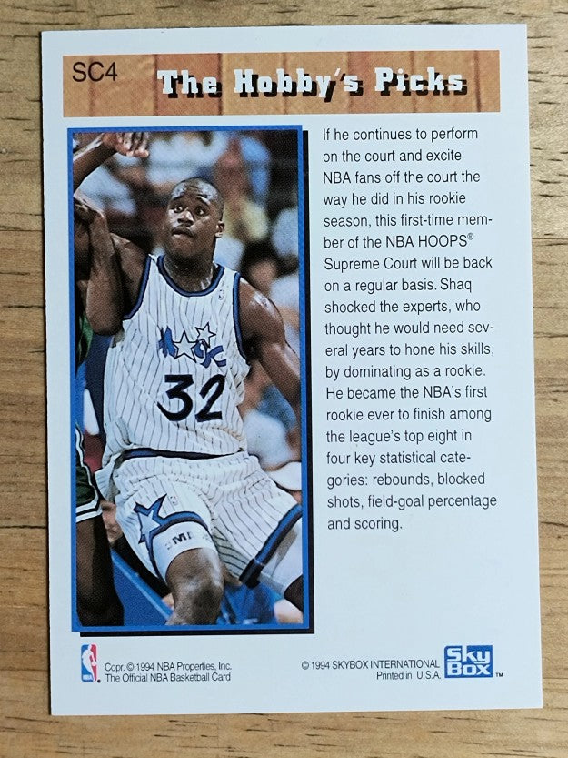 1993-94 Hoops Supreme Court #SC4 Shaquille O'Neal