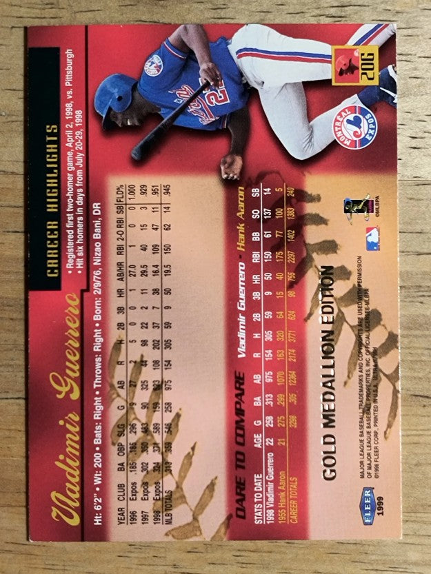 1999 Ultra Gold Medallion #20 Vladimir Guerrero