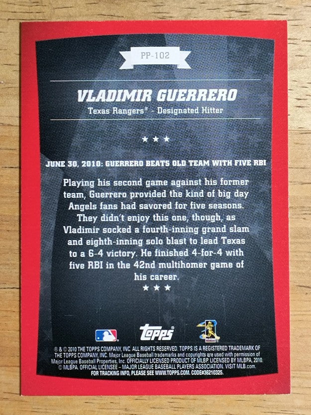 2010 Topps Peak Performance #102 Vladimir Guerrero