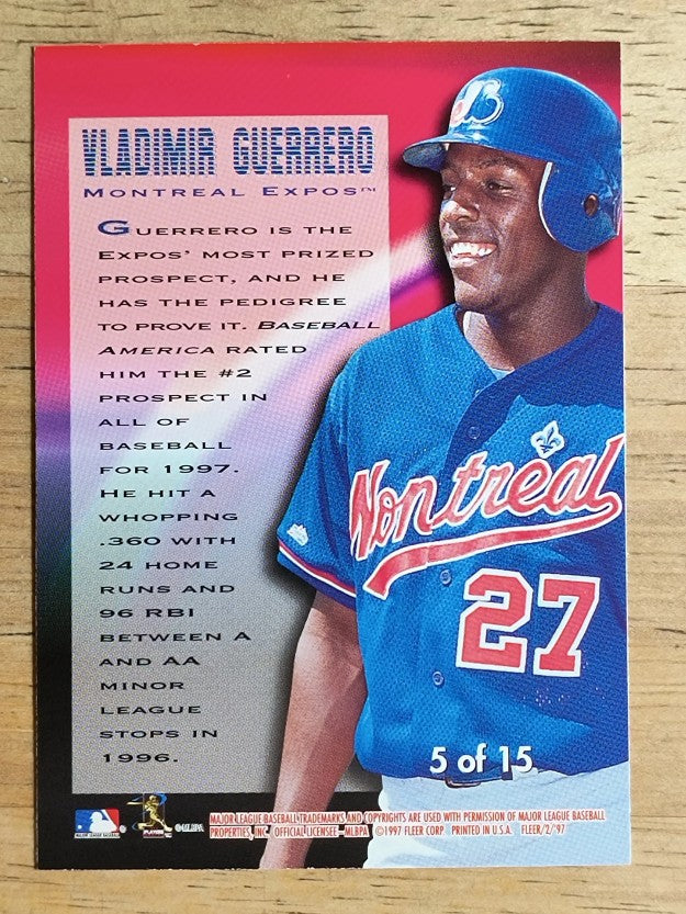 1997 Fleer New Horizons #5 Vladimir Guerrero