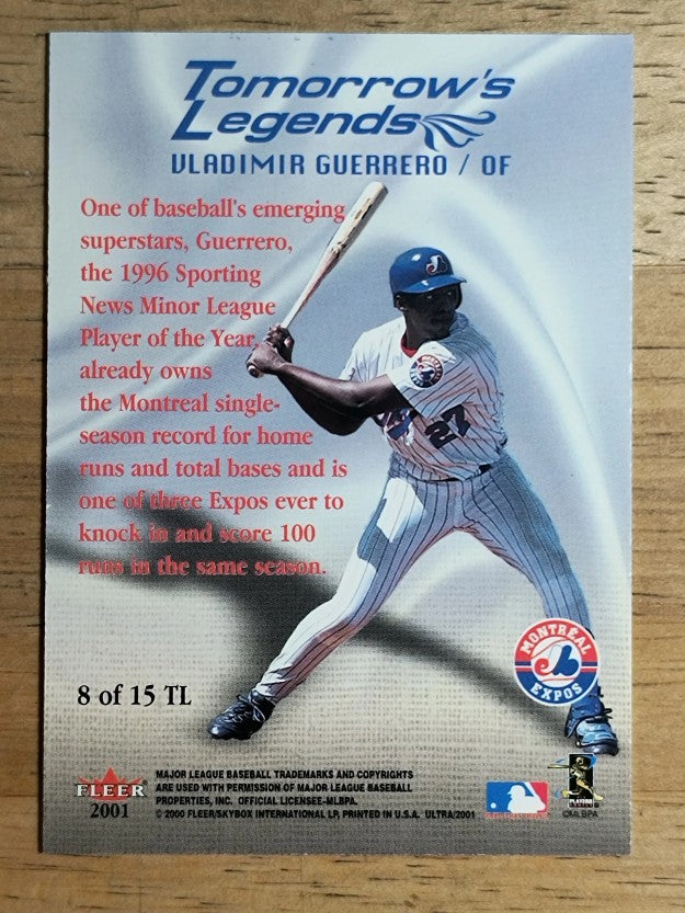 2001 Ultra Tomorrow's Legends #8 Vladimir Guerrero