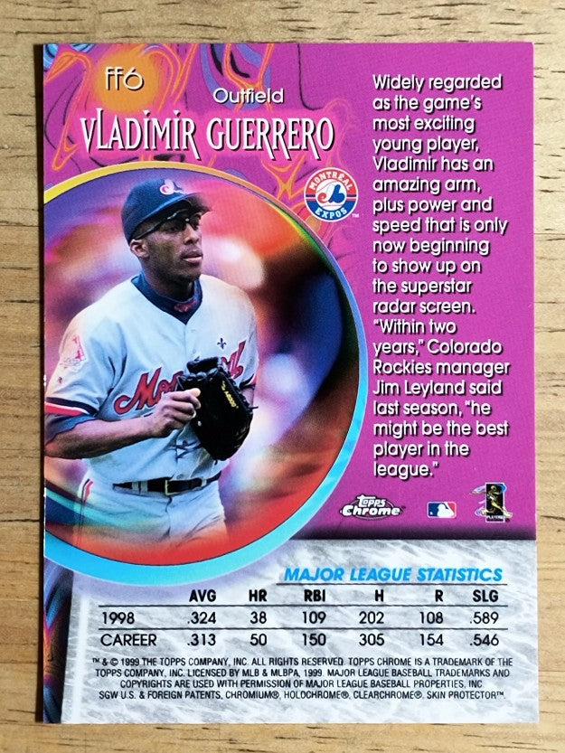 1999 Topps Chrome Fortune 15 #FF6 Vladimir Guerrero