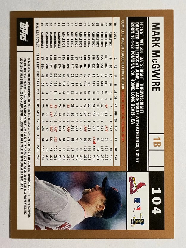 2002 Topps Opening Day #104 Mark McGwire