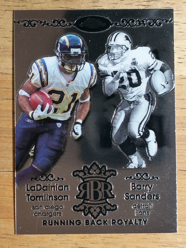 2007 Topps Chrome Running Back Royalty #TS LaDainian Tomlinson/Barry Sanders
