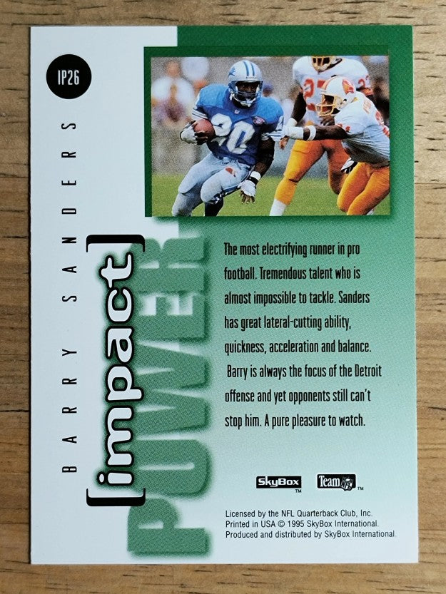 1995 SkyBox Impact Power #IP26 Barry Sanders