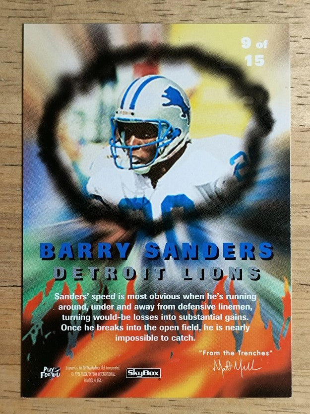 1996 SkyBox Impact Excelerators #9 Barry Sanders